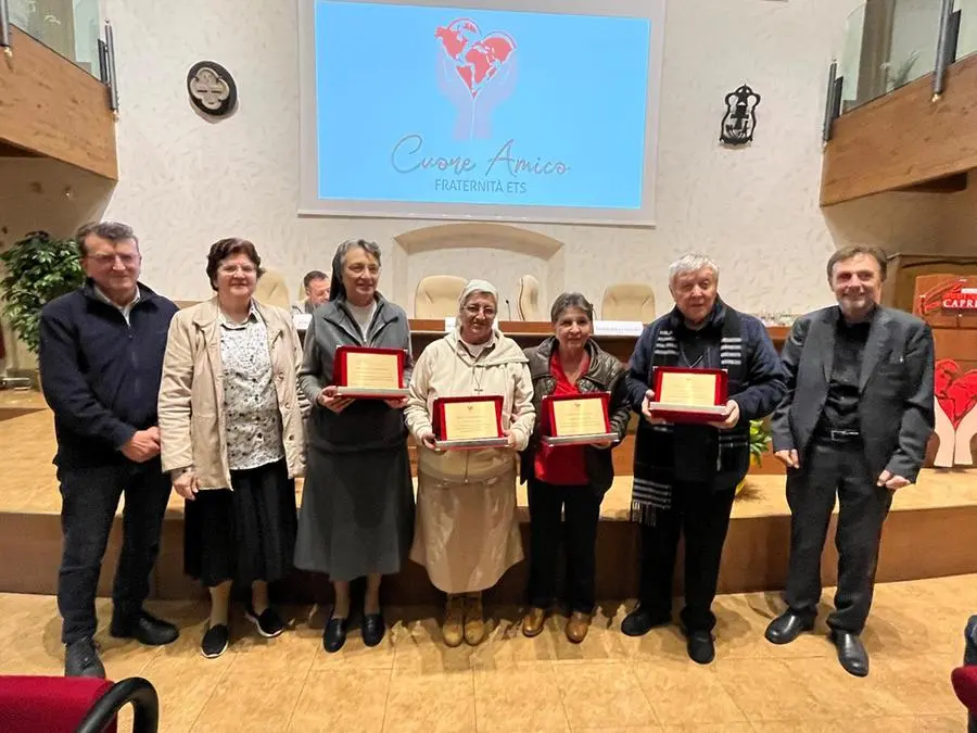 La cerimonia di consegna del premio Cuore Amico