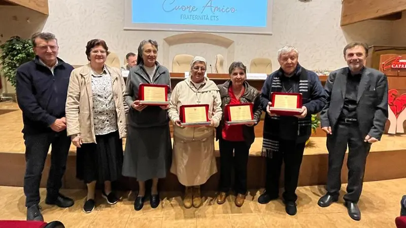 La cerimonia di consegna del premio Cuore Amico