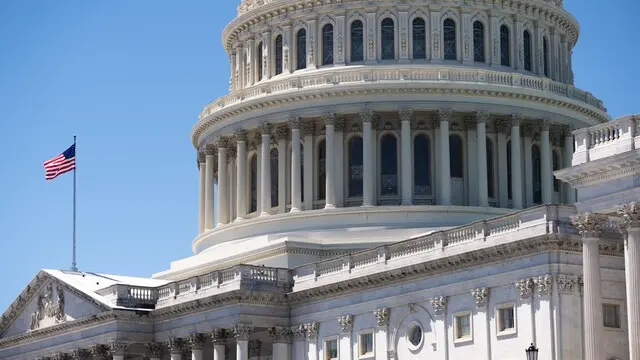 Elections will be held in the USA on November 5. It will also determine the majority in Congress - here the building in Washington D.C. from the outside. (Photo by Saul Loeb / AFP)