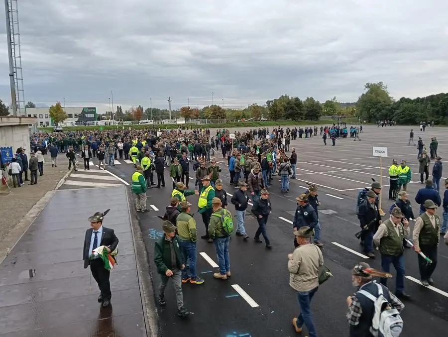 I primi alpini arrivati a Montichiari