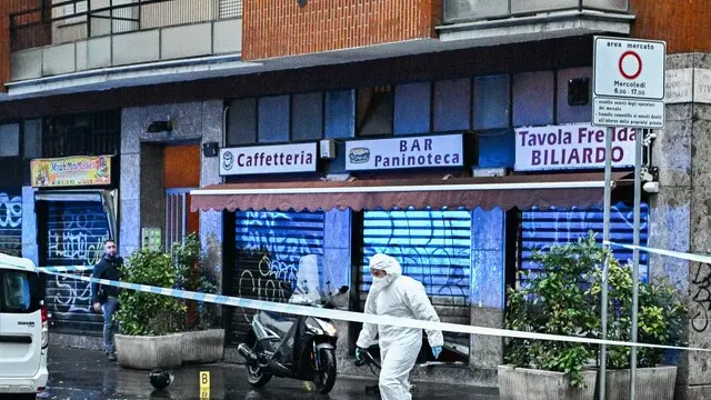 Omicidio Viale Giovanni Da Cermenate,Polizia Di stato e divisione scientifica sul posto Milano, 17 Ottobre 2024, Ansa/Andrea Fasani,