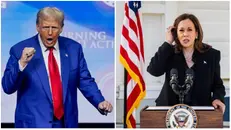 Donald Trump e Kamala Harris si contendono la presidenza della Casa bianca - © www.giornaledibrescia.it