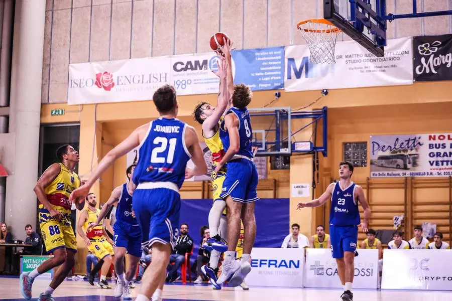 SPORT BASKET CAMPIONATO SERIE B ISEO BASKET - GARDONESE NELLA FOTOGRANI STOPPATA  24-10-2024 Comincini@newreporter