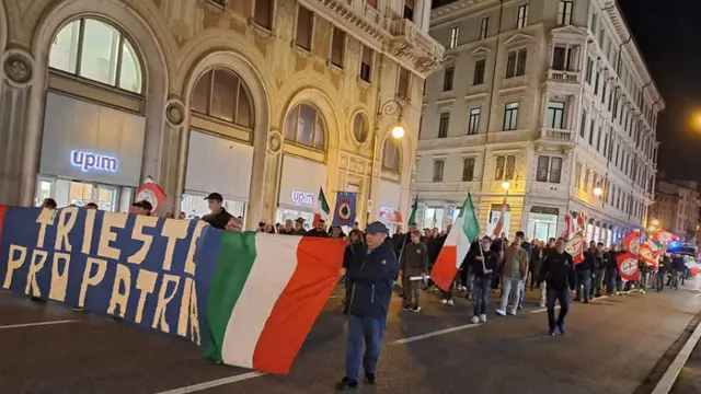 testa del corteo a Trieste