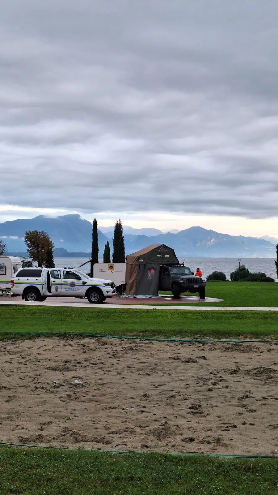 L'esercitazione della Procivil alla Spiaggia d'Oro