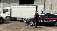 I carabinieri con il camion rubato