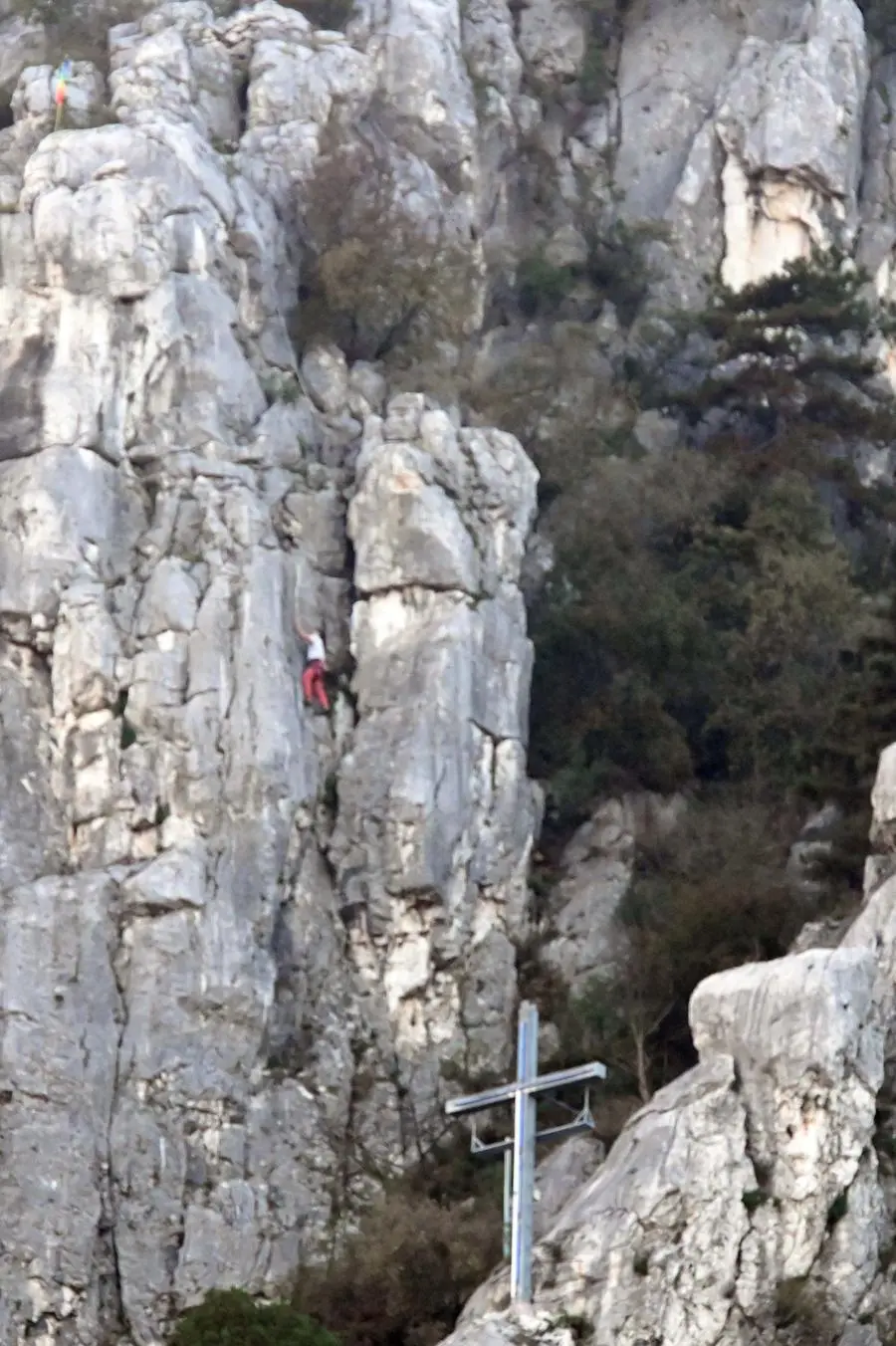 La falesia dell'incidente del climber 22enne