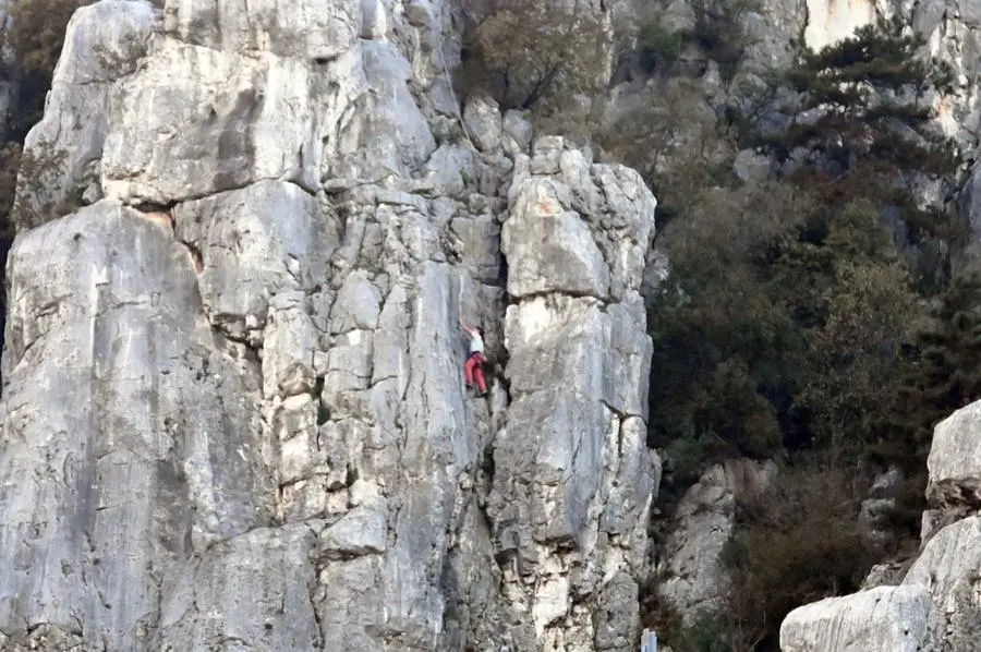 La falesia dell'incidente del climber 22enne