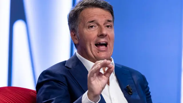 Matteo Renzi negli studi del LA7, durante il programma televisivo “Tagada”. Roma, 21 ottobre 2024 ANSA/MASSIMO PERCOSSI