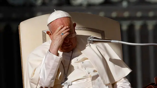 Pope Francis during his weekly General Audience in Saint Peter's Square, Vatican City, 30 October 2024. ANSA/FABIO FRUSTACI