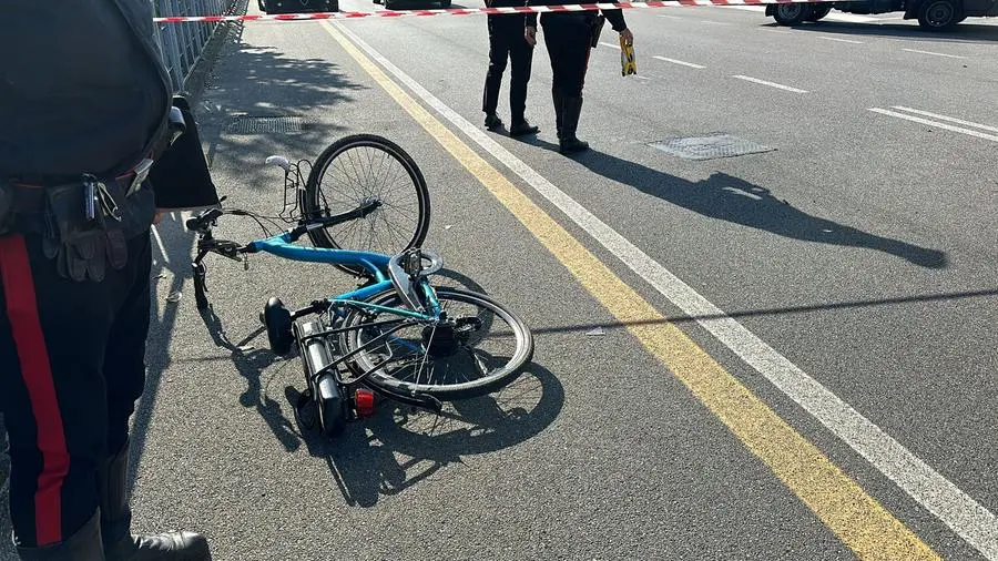 Lo scontro tra una bici e un'auto a Verolanuova