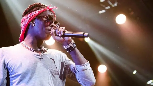 epa05408151 Young Thug performs on stage of the Montreux Jazz Lab during the 50th Montreux Jazz Festival, in Montreux, Switzerland, 04 July 2016 (issued 05 July). The 50th Montreux Jazz Festival runs from 01 to 16 July. EPA/MANUEL LOPEZ EDITORIAL USE ONLY