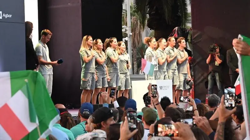 All'indomani del successo, il momento dell'inno di Mameli