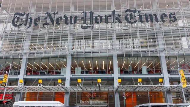 epa11046025 The New York Times (NYT) building in New York, New York, USA, 27 December 2023. According to the US District Court for the Southern District of New York, The New York Times has sued OpenAI and Microsoft over alleged copyright infringement. EPA/SARAH YENESEL