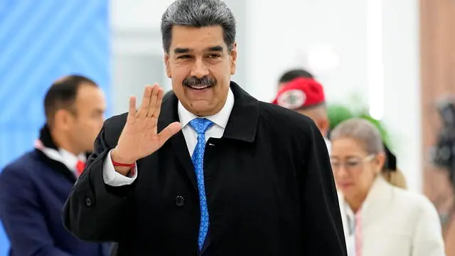 epa11679223 Venezuelan President Nicolas Maduro arrives at the BRICS Summit in Kazan, Russia, 24 October 2024. The BRICS summit takes place from 22 to 24 October. EPA/ALEXANDER ZEMLIANICHENKO / POOL