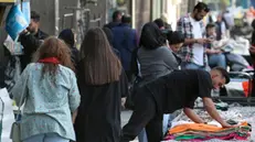 epa11276736 Women walk in the street in Tehran, Iran, 13 April 2024. According to Iranians state TV (IRIB) news agency, Iranian police are taking stricter action against violations of the Islamic dress code in public . EPA/ABEDIN TAHERKENAREH