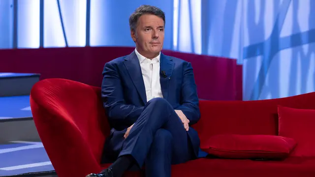 Matteo Renzi negli studi del LA7, durante il programma televisivo “Tagada”. Roma, 21 ottobre 2024 ANSA/MASSIMO PERCOSSI
