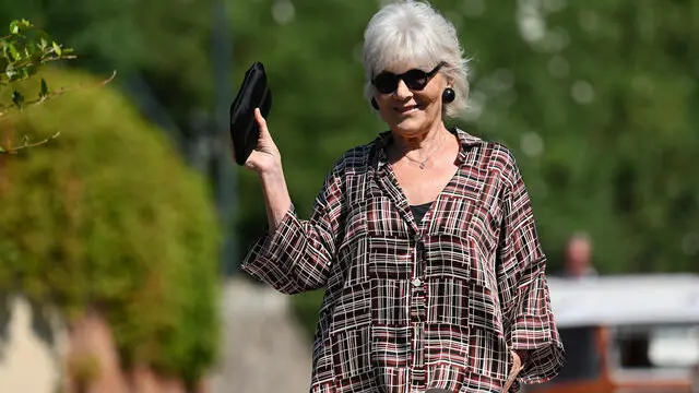 Italian record producer Caterina Caselli arrives at the Lido Beach for the Venice International Film Festival, in Venice, Italy, 04 September 2022. The 79th edition of the Venice Film Festival runs from 31 August to 10 September 2022. ANSA/ETTORE FERRARI