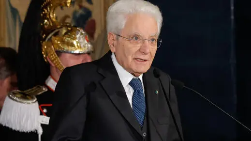 Il presidente della Repubblica Sergio Mattarella al Quirinale durante la cerimonia di consegna onorificenze O.M.I., Roma, 31 Ottobre 2024. ANSA/GIUSEPPE LAMI