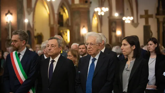 "Matteo Lepore Mario Draghi MArio monti e Elly Schlein" "Bologna/ 16 giu 2023" ANSA/MAX CAVALLARI