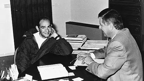 Un giovanissimo Marco Pantani nello studio di Boifava - © www.giornaledibrescia.it