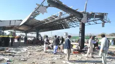 epa11710818 Pakistani security officials inspect the scene of a blast at a railway station in Quetta, the provincial capital of restive Balochistan province, Pakistan, 09 November 2024. An explosion at the Quetta Railway Station early morning has left at least 21 people dead and over 50 injured, with reports indicating a potential suicide bombing as the cause, police said. The blast occurred on the platform as passengers prepared to board the Jaffar Express for Peshawar. Emergency services quickly responded, transporting victims to Civil Hospital Quetta, where an emergency was declared to handle the influx of casualties, including women and children. Balochistan Chief Minister Sarfraz Bugti condemned the attack as a horrific act against civilians and ordered an immediate investigation, while police and bomb disposal teams secured the area for further examination. EPA/SAMI KHAN