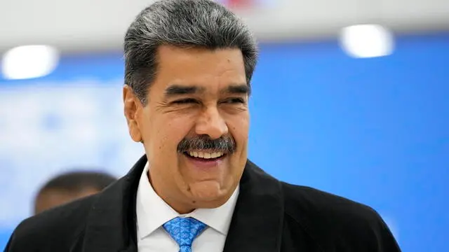 epa11679366 Venezuelan President Nicolas Maduro arrives at the BRICS Summit in Kazan, Russia, 24 October 2024. The BRICS summit takes place from 22 to 24 October. EPA/ALEXANDER ZEMLIANICHENKO / POOL