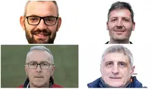 Da sinistra, in alto: Zanoletti (Sant'Andrea), Piccaluga (Concesio), Mondolo (San Paolo Fc), Bettoni (Nuova San Paolo)