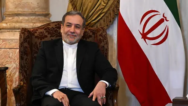 epa11663802 Minister of Foreign Affairs of Iran Abbas Araghchi meets with his Egyptian counterpart during the former's visit to Cairo, Egypt, 17 October 2024. The Iranian foreign minister is on a regional tour to Jordan, Egypt and Turkey. EPA/MOHAMED HOSSAM