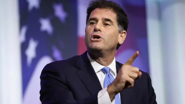 epa09568594 Ron Dermer, former Israeli Ambassador to the US, speaks during a panel at the 2021 Republican Jewish Coalition National Leadership Meeting at the Venetian hotel and casino in Las Vegas, Nevada, USA, 06 November 2021. EPA/CAROLINE BREHMAN