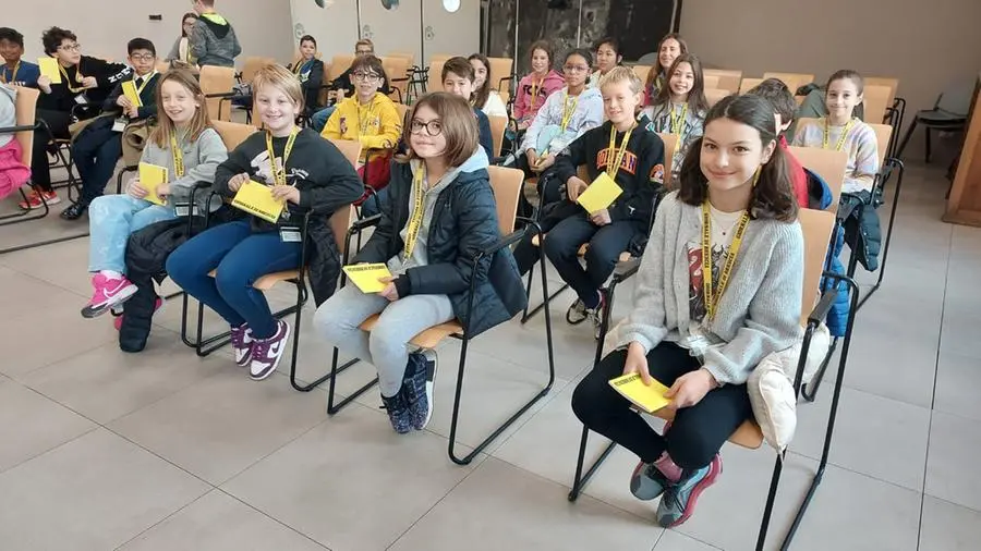 Gli studenti della classe V A dell'istituto Canossiano in visita al GdB