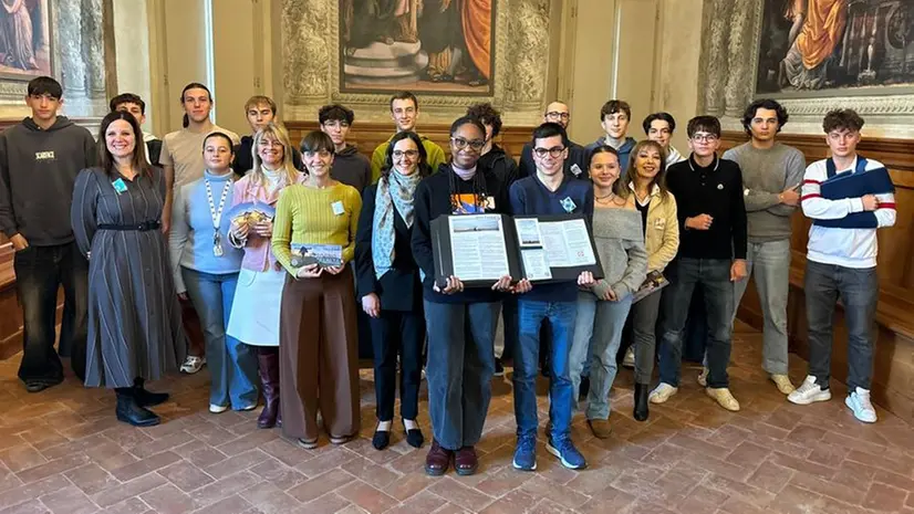 Protagonisti dei Dies Fasti: gli studenti del liceo Calini © www.giornaledibrescia.it