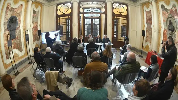 La presentazione dei lavori di restauro della Sala delle Statue