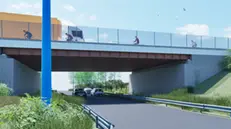 Il rendering: come sarà il nuovo ponte di via Labirinto - Comune di Brescia