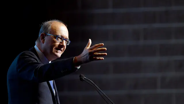 Il ministro dell’Istruzione e del Merito Giuseppe Valditara interviene all’Assemblea Nazionale CNA ‘Giovani e Lavoro’ presso l’Auditorium del Massimo Roma, 15 novembre 2024. ANSA/FABIO CIMAGLIA (NPK)