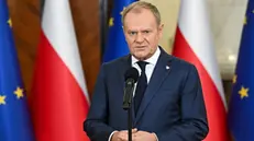 epa11712267 Polish Prime Minister Donald Tusk attends a press conference at the Chancellery of the Prime Minister in Warsaw, 09 November 2024. The Civic Platform party board on 09 November decided to organize primaries before next year's presidential elections. The party's candidates are the current mayor of Warsaw, Rafal Trzaskowski, and the Minister of Foreign Affairs, Radoslaw Sikorski. EPA/RADEK PIETRUSZKA POLAND OUT