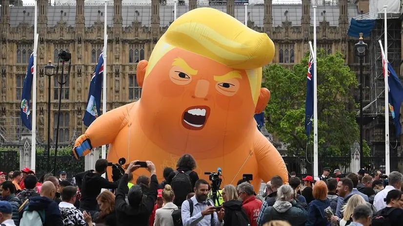 Così Londra salutava Trump nel 2019 - Foto Ansa © www.giornaledibrescia.it