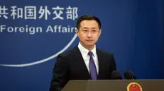 epa11726974 Chinese Foreign Ministry Spokesperson Lin Jian participates in a press conference with foreign media in Beijing, China, 18 november 2024. Jian spoke about President Xi Jinping's participation in the 31st APEC Summit. EPA/JESSICA LEE