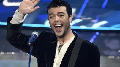 Italian singer Stash of the Italian band The Kolors performs at the Ariston theatre during the 74th Sanremo Italian Song Festival in Sanremo, Italy, 09 February 2024. The music festival runs from 06 to 10 February 2024. ANSA/RICCARDO ANTIMIANI/POOL