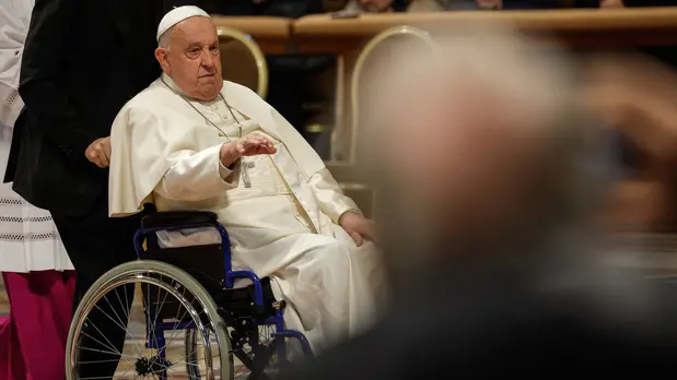 Pope Francis presides over a Holy Mass to the World Day of the Poor in Saint Peter's Basilica at the Vatican City, 17 November 2024. ANSA/GIUSEPPE LAMI