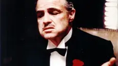 Una immagine di scena dell'attore statunitense Marlon Brando nel film ''Il Padrino ''. ANSA +++ NO SALES, EDITORIAL USE ONLY +++