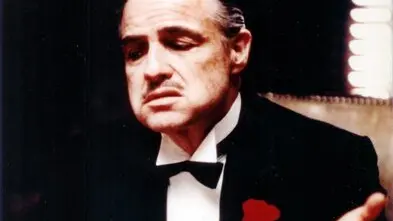 Una immagine di scena dell'attore statunitense Marlon Brando nel film ''Il Padrino ''. ANSA +++ NO SALES, EDITORIAL USE ONLY +++