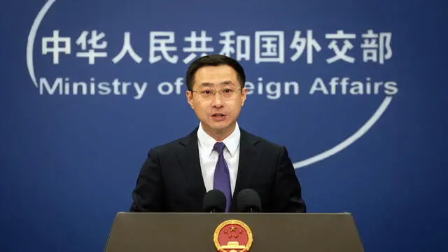 epa11726971 Chinese Foreign Ministry Spokesperson Lin Jian participates in a press conference with foreign media in Beijing, China, 18 november 2024. Jian spoke about President Xi Jinping's participation in the 31st APEC Summit. EPA/JESSICA LEE