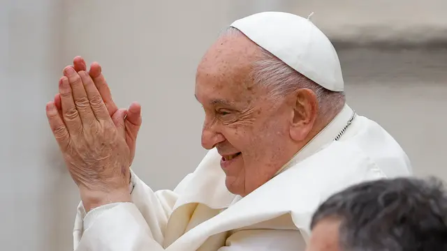 Pope Francis during his weekly general audience in St. Peter's Square, Vatican, 20 November 2024. ANSA/FABIO FRUSTACI