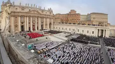 Città del Vaticano - Il Presidente della Repubblica Sergio Mattarella ai funerali del Papa emerito Benedetto XVI , oggi 5 gennaio 2023. (Foto di Paolo Giandotti - Ufficio per la Stampa e la Comunicazione della Presidenza della Repubblica)