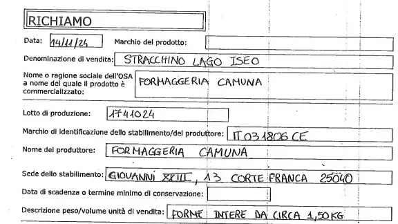 Il richiamo del Ministero della Salute