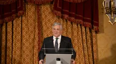 Antonio Tajani Vicepresidente del Consiglio dei ministri della Repubblica italiana incontra Olena Zelenska First lady dell'Ucraina all'hotel Parco dei Principi di Roma. 20 novembre 2024. ANSA/Emanuele Valeri