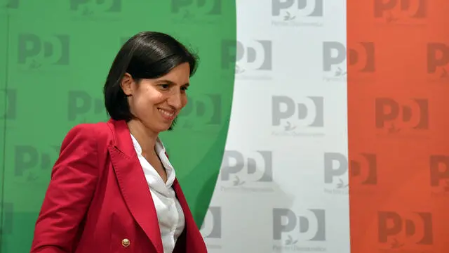 Elezioni europee 2024. La Segretaria del Partito Democratico Elly Schlein commenta i risultati elettorali in una conferenza stampa presso la sede del Nazareno Roma, 10 giugno 2024. ANSA/FABIO CIMAGLIA