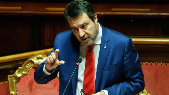 Il ministro dei Trasporti e delle infrastrutture Matteo Salvini al Senato durante il Question time, Roma, 21 Novembre 2024. ANSA/GIUSEPPE LAMI