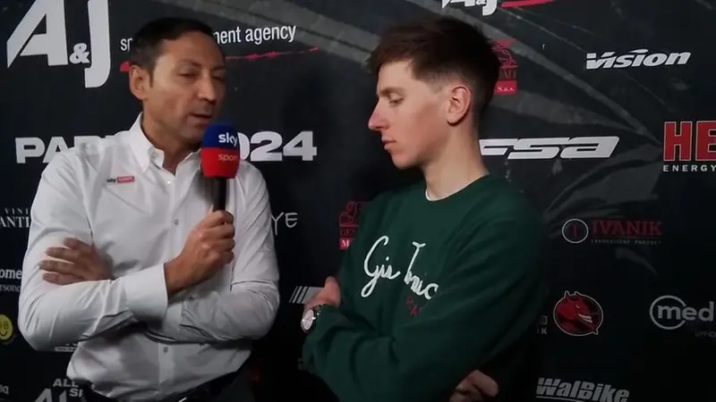 L'intervista rilasciata da Tadej a Sky - © www.giornaledibrescia.it